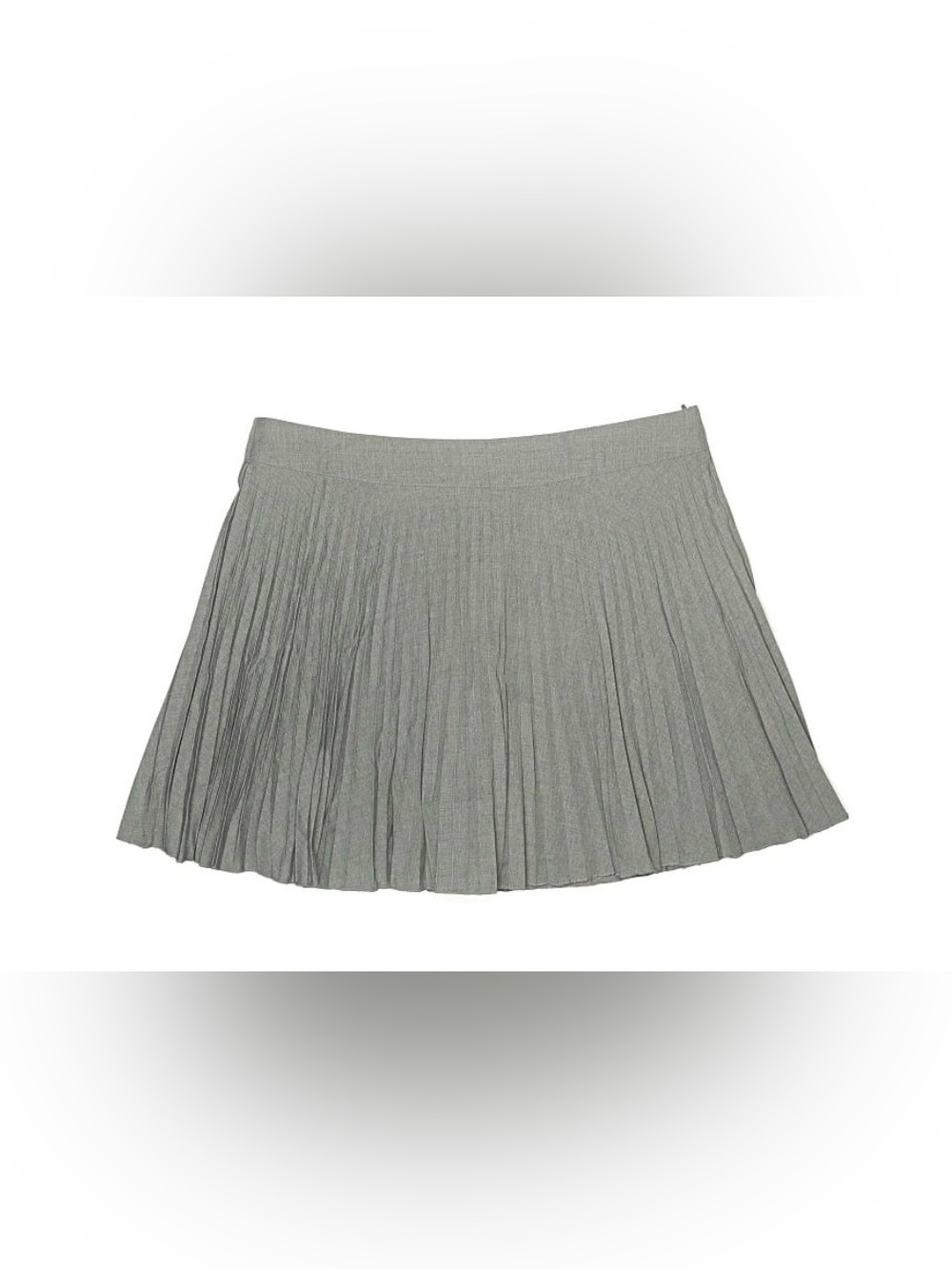 Pleated Mini Skort in Light Gray